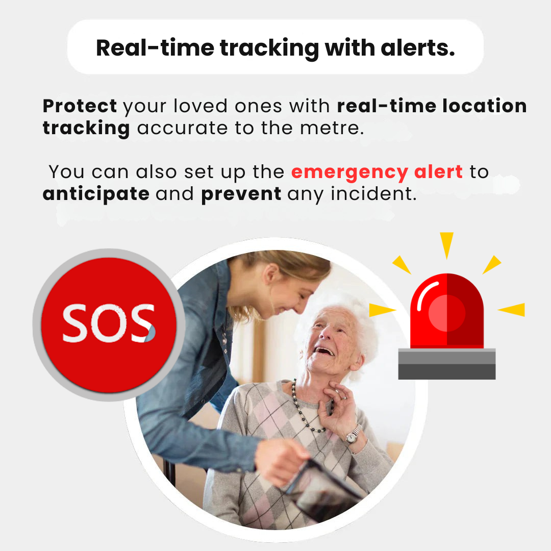 GPS Tracker for Elderly – Waterproof, Real-Time Location, No Subscription Fees