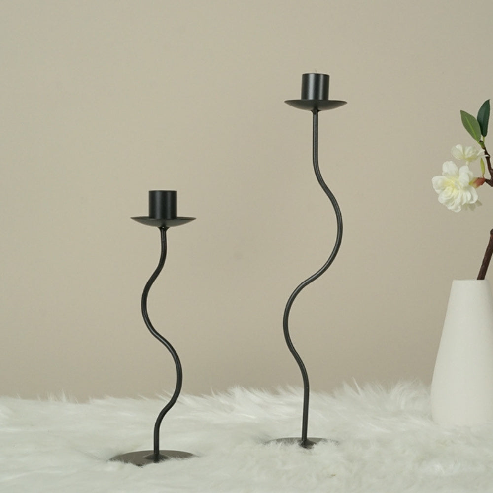 Elegant Curved Iron Candle Stand for All Occasions