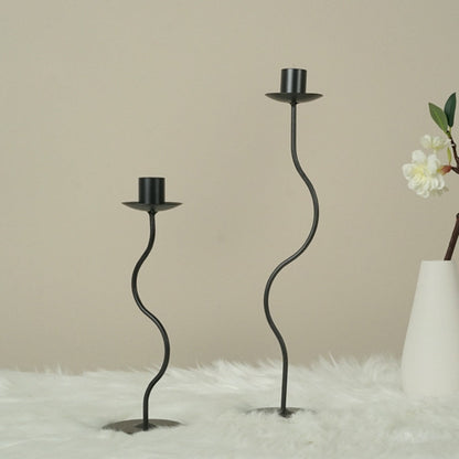 Elegant Curved Iron Candle Stand for All Occasions