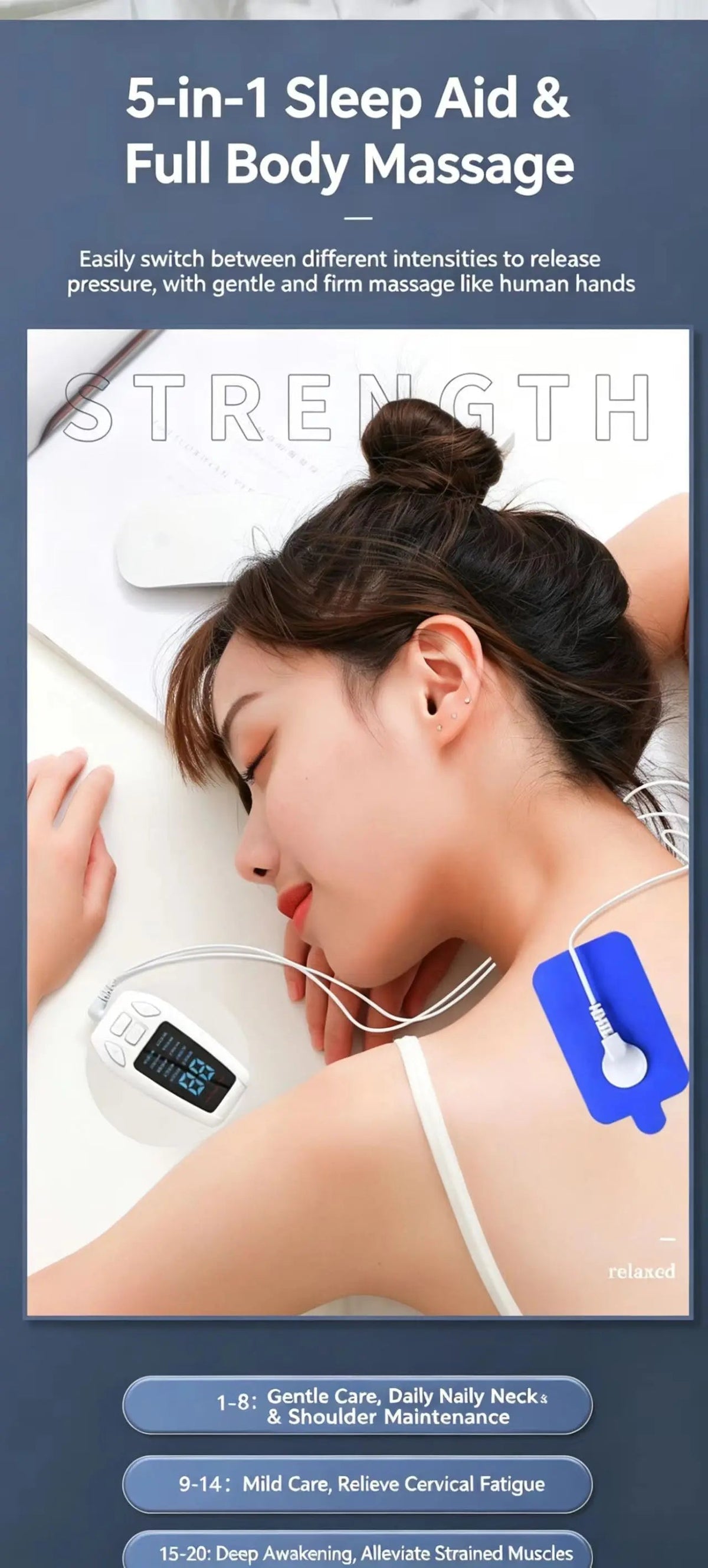 At-Home Ear Clip Stimulator | Control Unit with Electrode Clip