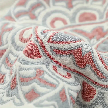 Elegant Floral Cotton Throw for Year-Round Comfort
