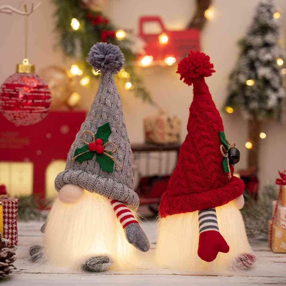 Festive Gnome with LED Glow for Holiday Cheer