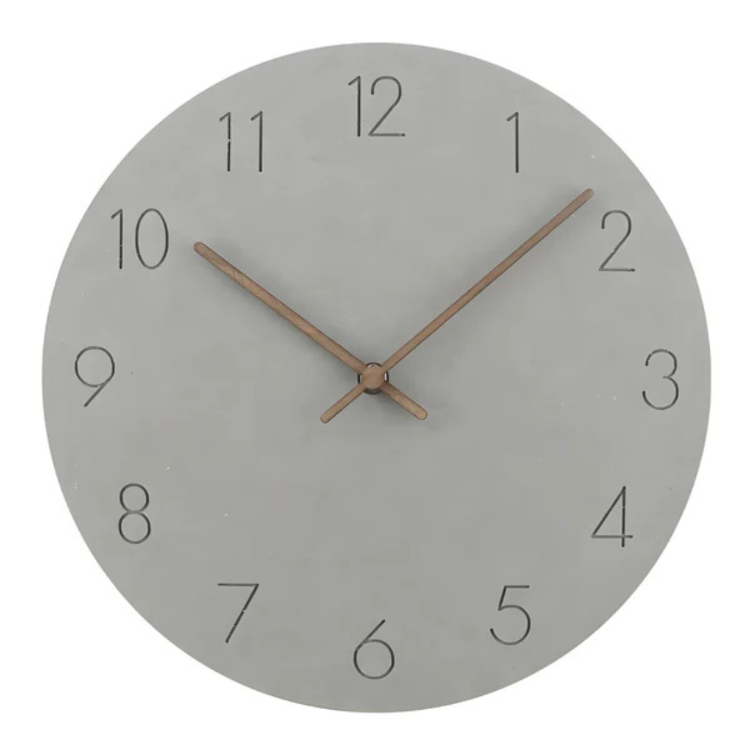 Large Minimalist Wooden Wall Clock – Silent Movement Design