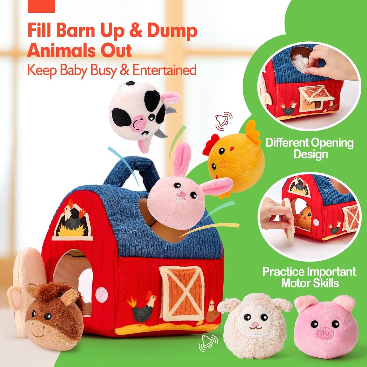 Soft Farm Animal Playset for Engaging Learning