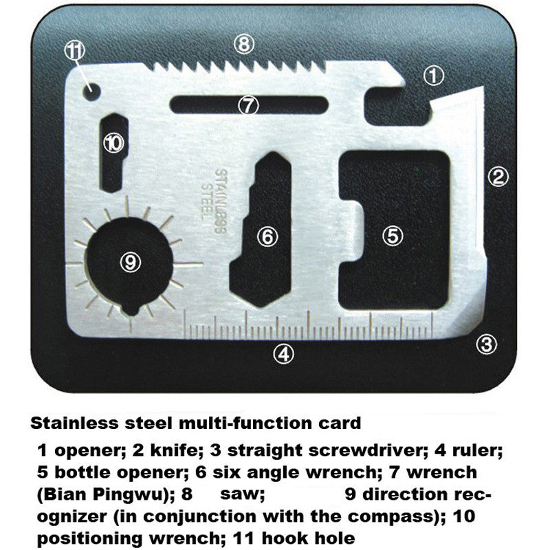Portable Survival Kit with 8 Tools for Emergency Situations