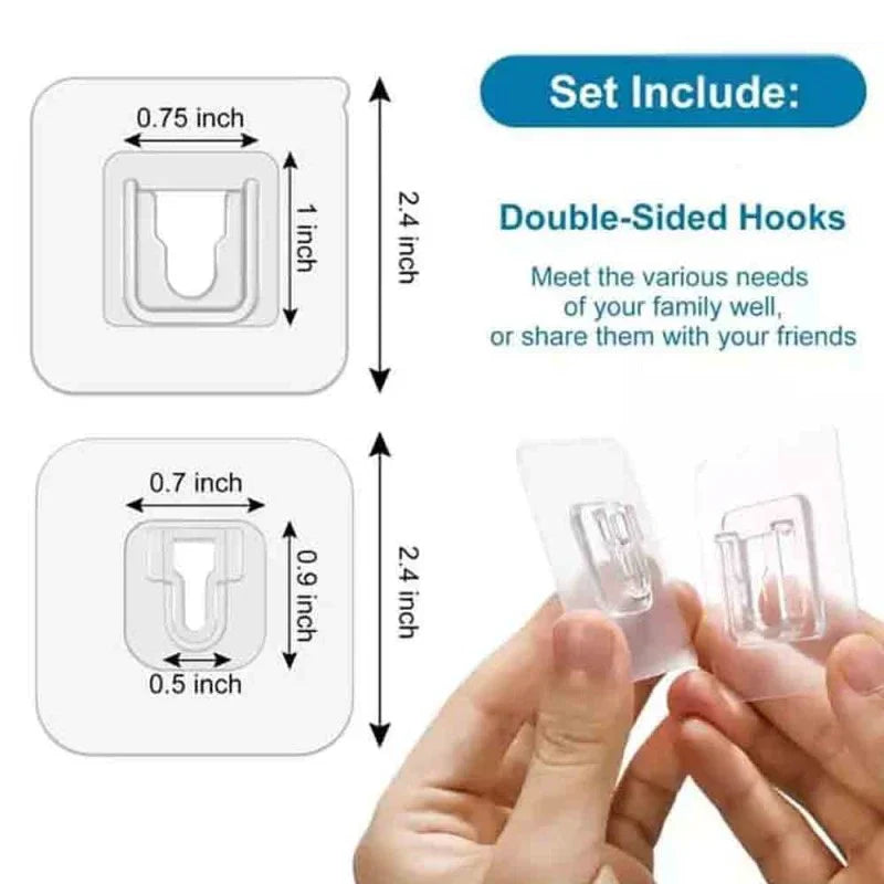Set of 5 Versatile Double-Sided Adhesive Wall Hangers