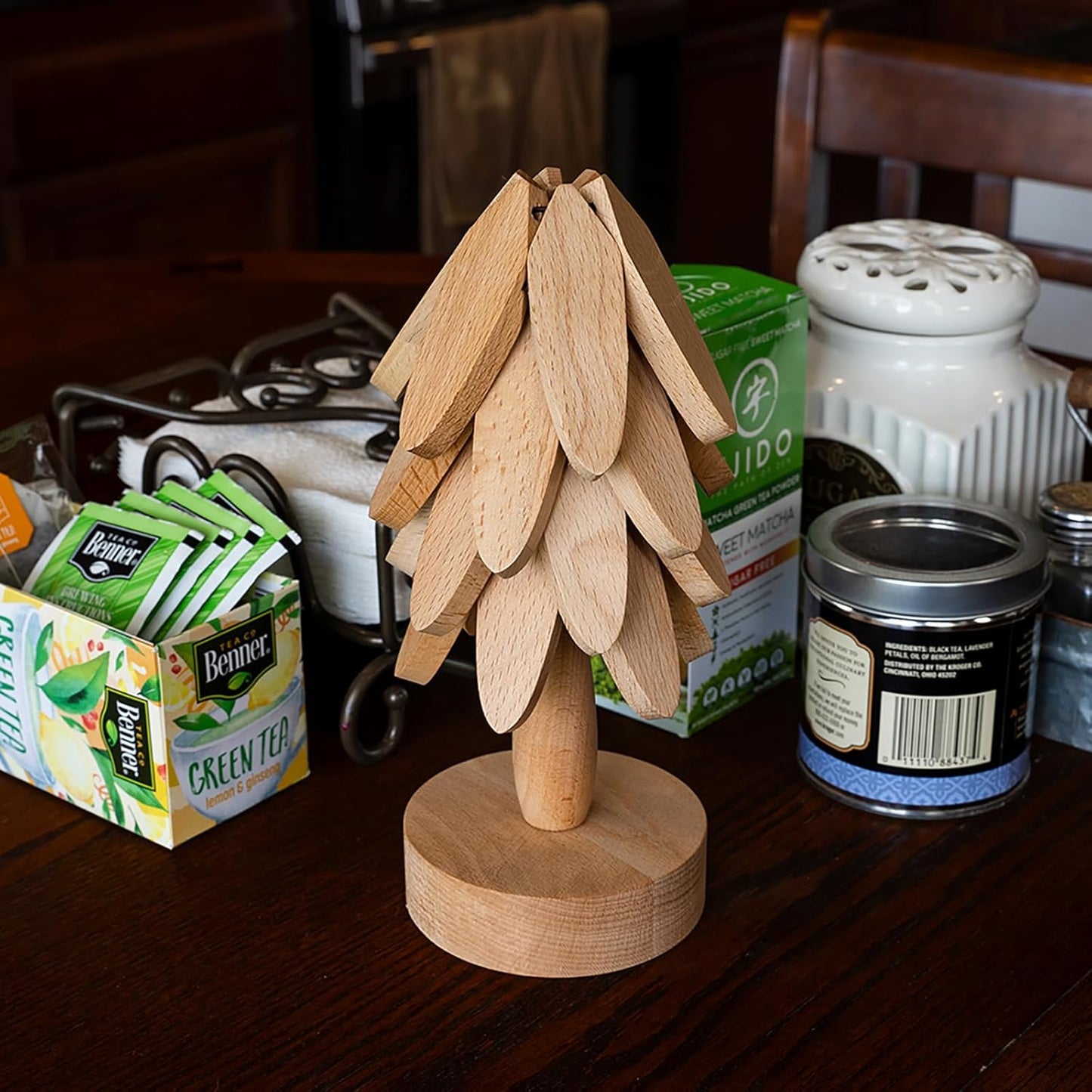 Elegant Wood-Inspired Coasters for a Stylish Table