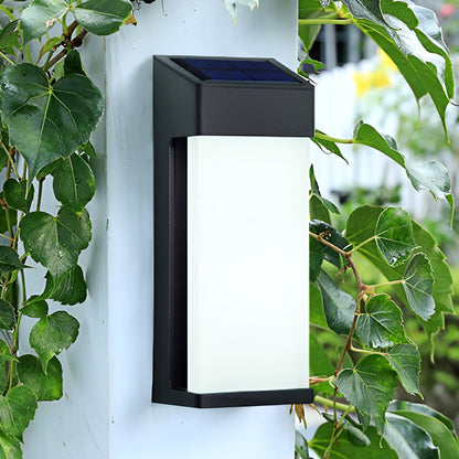 Set of 2 Waterproof Solar Outdoor Wall Lights with LED Control