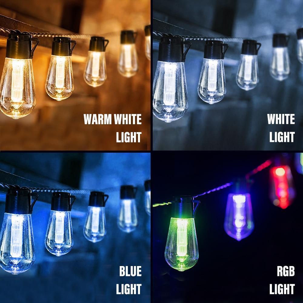 String Lights Powered by Solar Energy
