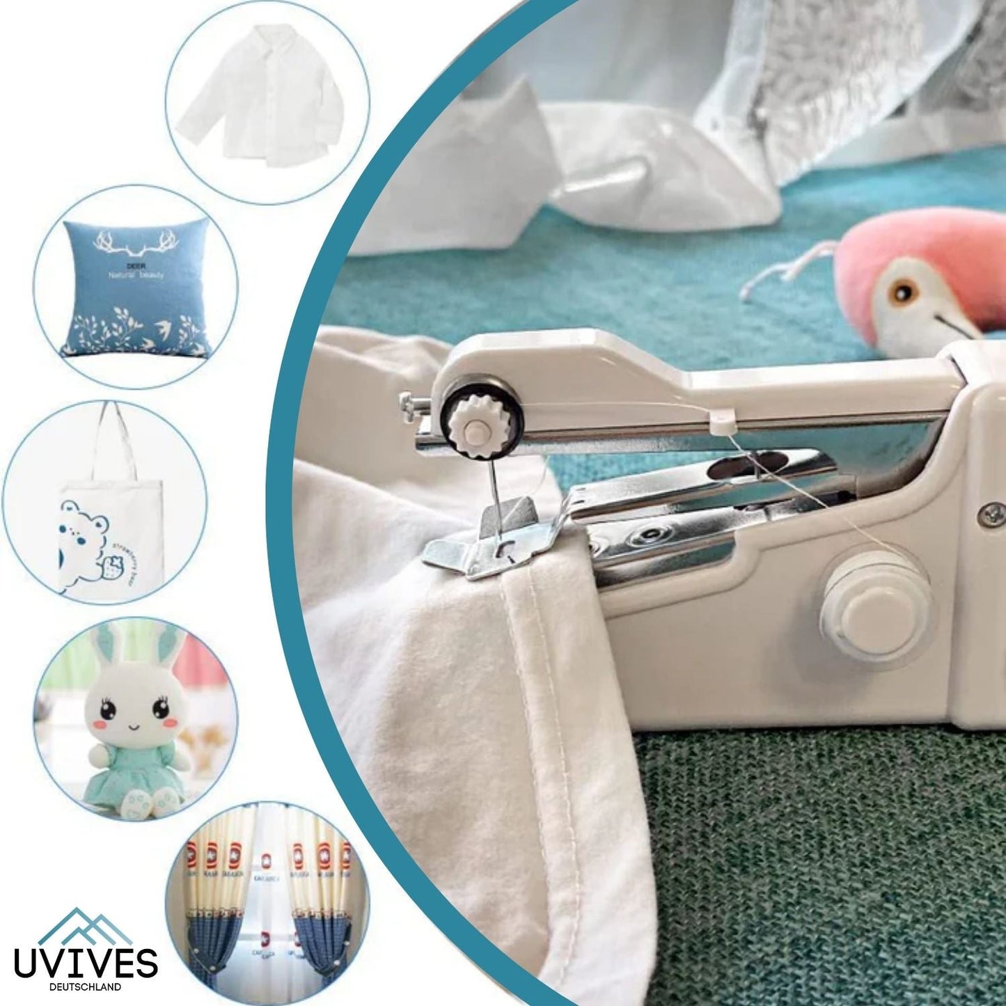 Compact Sewing Device for Easy and Invisible Stitching