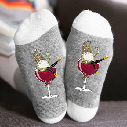 Buy One Get One Free | Creative Unisex Crew Socks for Wine Lovers