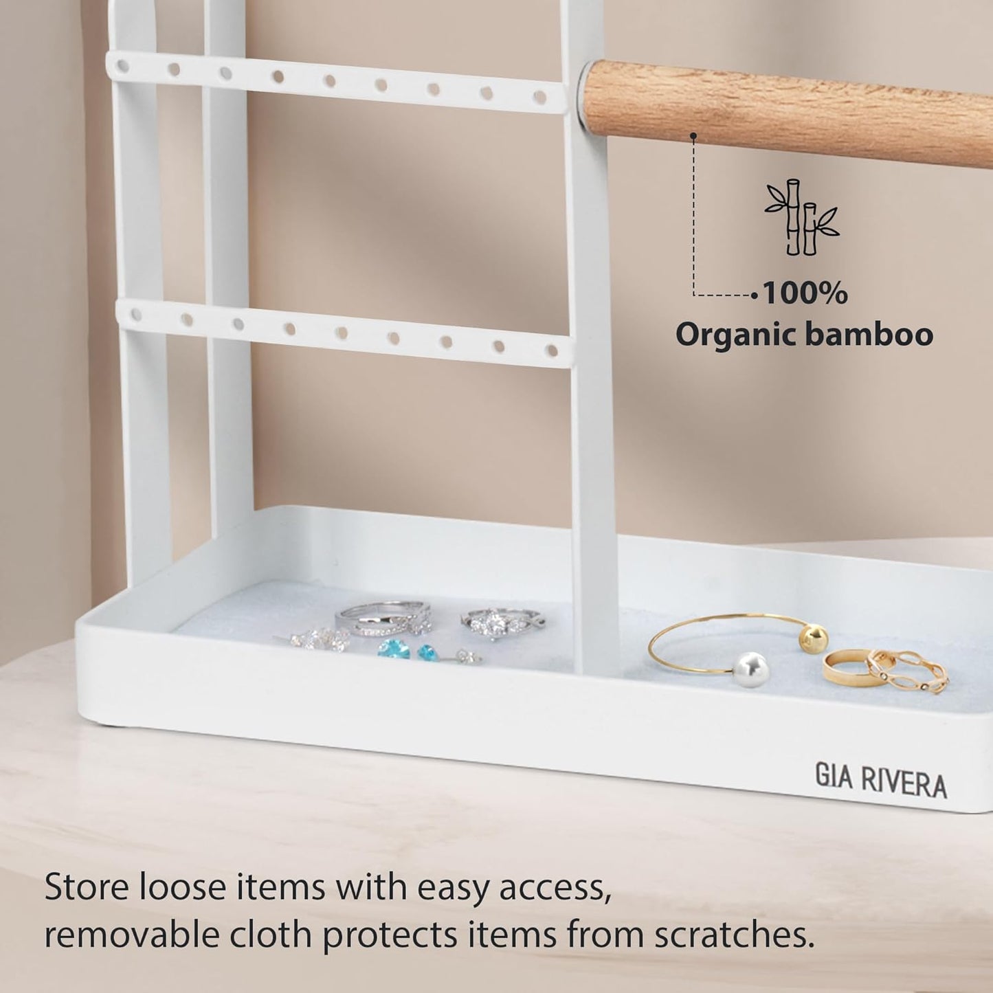 Jewelry Display Stand with 10 Hooks for Organizing Accessories