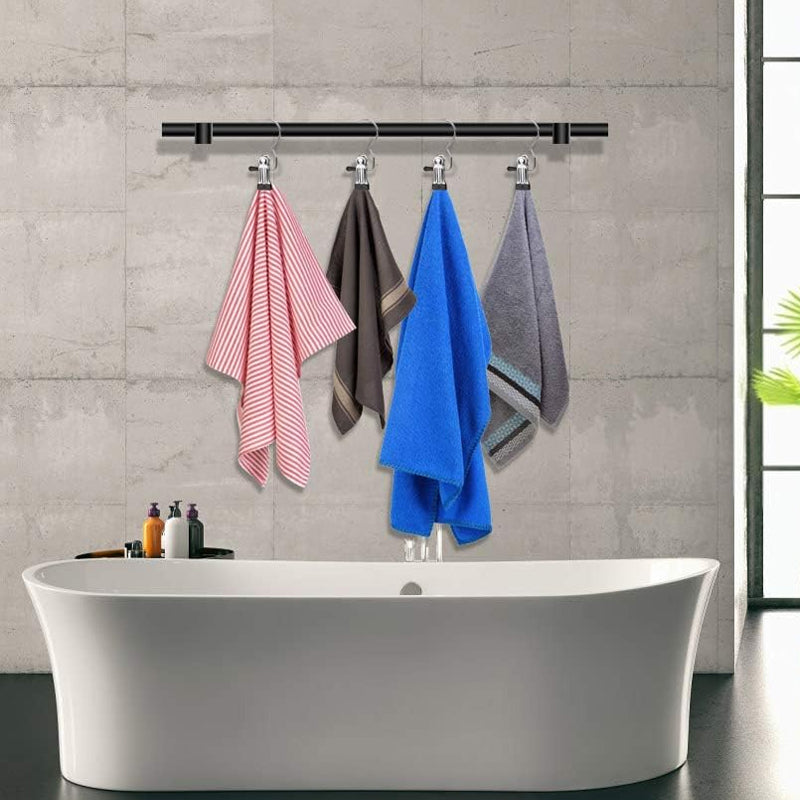 Space-Saving Stainless Steel Hanger Clips Set - 10 Pack