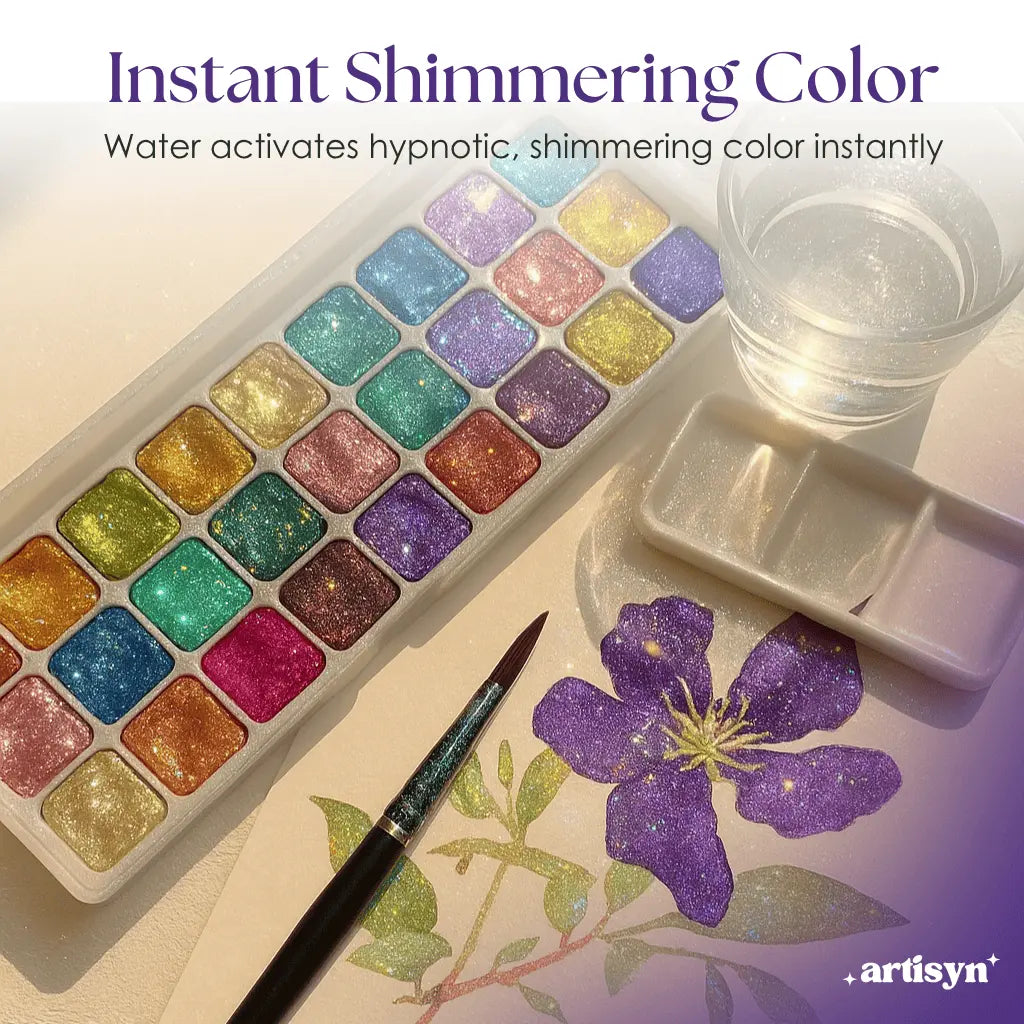 Vibrant Watercolor Palette with 48 Shades | Complete Art Set for Beginners
