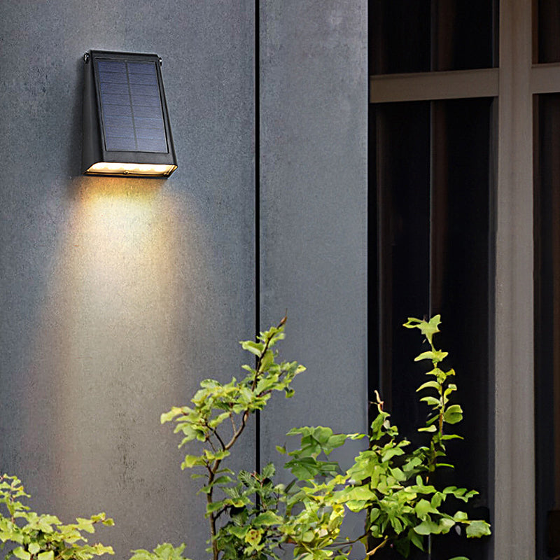 Modern Black Waterproof Solar Wall Lights with 90 Adjustable LED