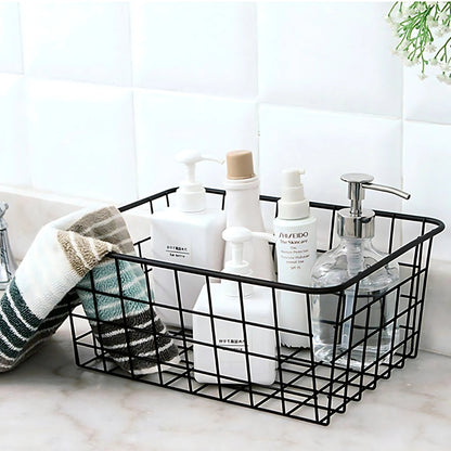 Stylish Iron Storage Basket for Organized Living