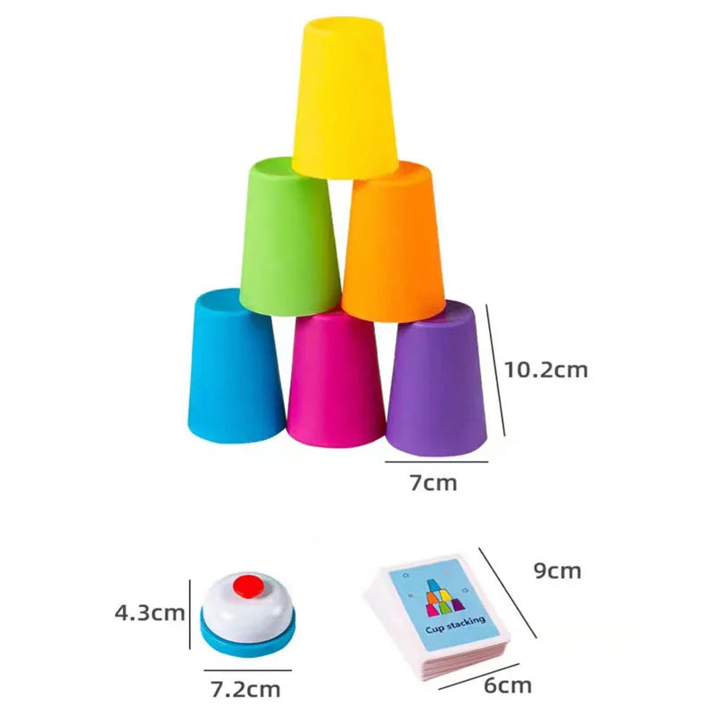 Stacking Cups Educational Toy Inspired by Montessori Method