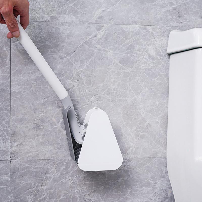 Sleek Silicone Toilet Brush with Innovative Triangular Head