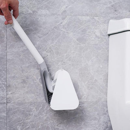Sleek Silicone Toilet Brush with Innovative Triangular Head
