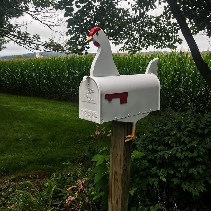Farmhouse-Style Mailbox | Weather-Resistant Metal | 20x20x10 cm