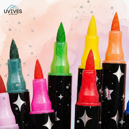 Double-Sided Glitter Pens for Creative Minds