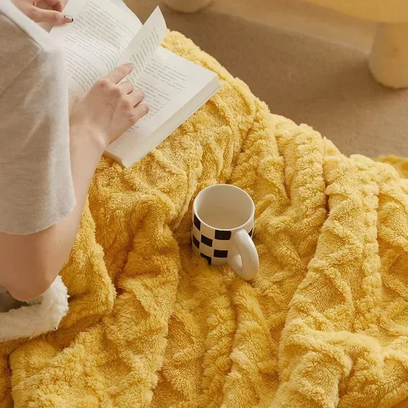 Thick Lambswool Blanket for Winter Comfort and Warmth