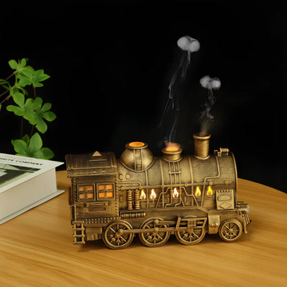 Compact Steam Train Humidifier with Retro Design and Ambient LED Light