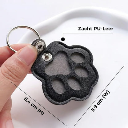 Paw Print Memorial Keychain with Inner Compartment