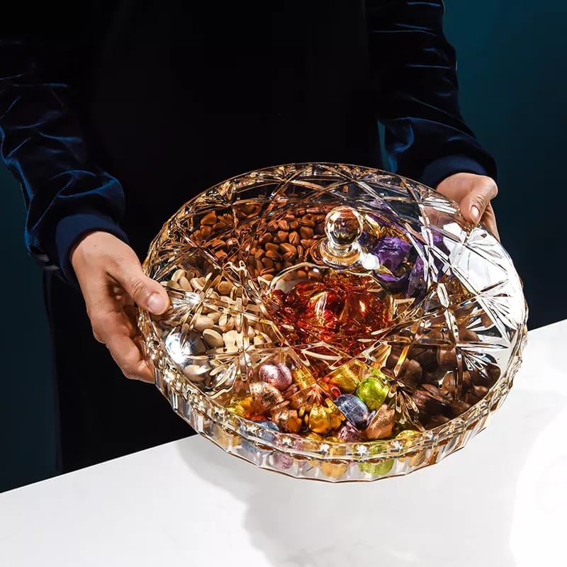 Transparent Acrylic Snack Organizer with Secure Lid