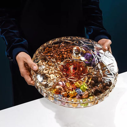Transparent Acrylic Snack Organizer with Secure Lid