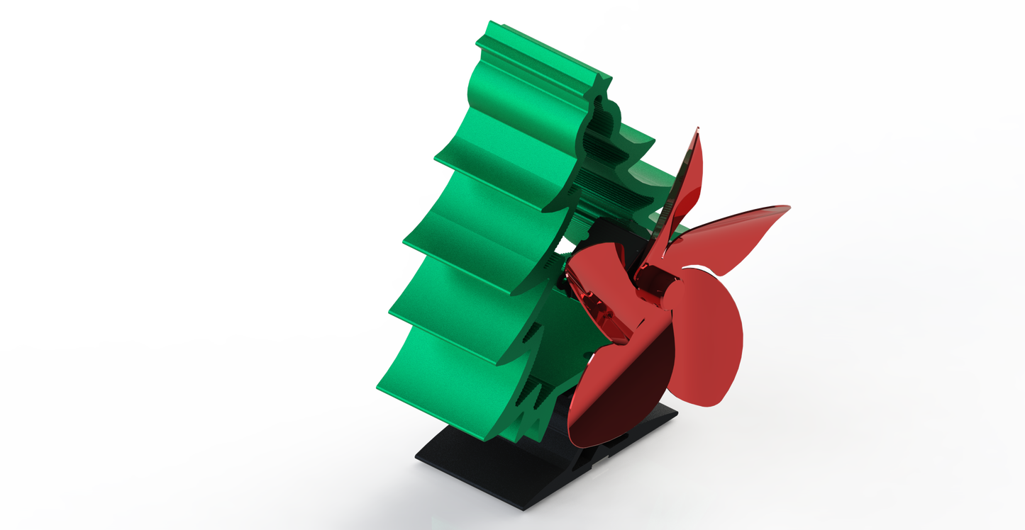 Efficient 5-Blade Heat-Driven Stove Fan for Cozy Living