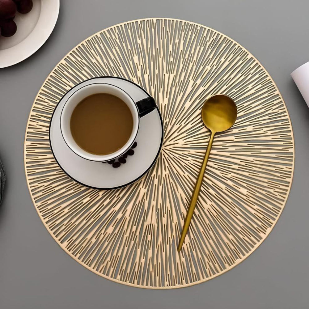 Luxe Metallic Dining Protector Mat