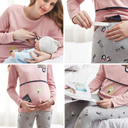 Comfortable Maternity Pajama Set for Women