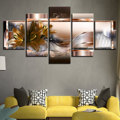 Stunning 5-Piece Floral Canvas Art Set