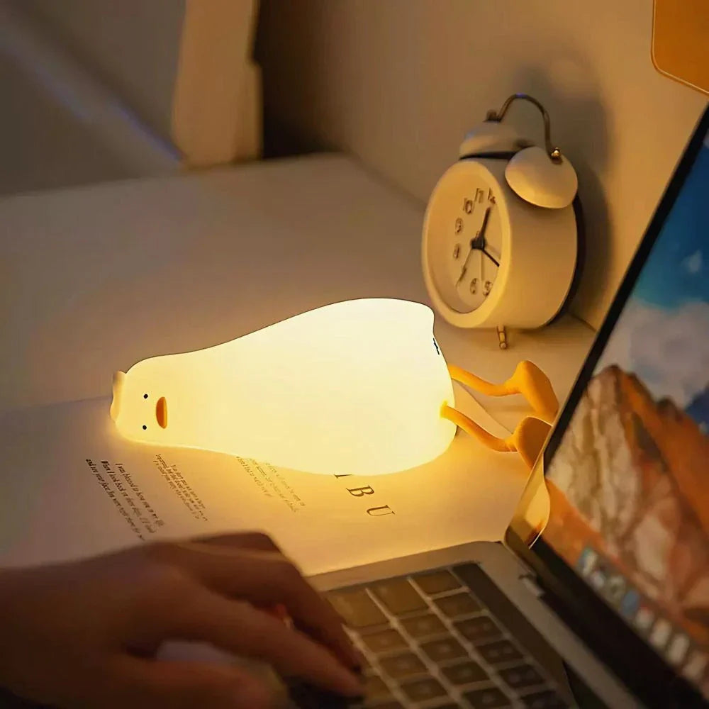 Touch-Controlled Rechargeable Night Light Lamp – Portable Squeeze Design