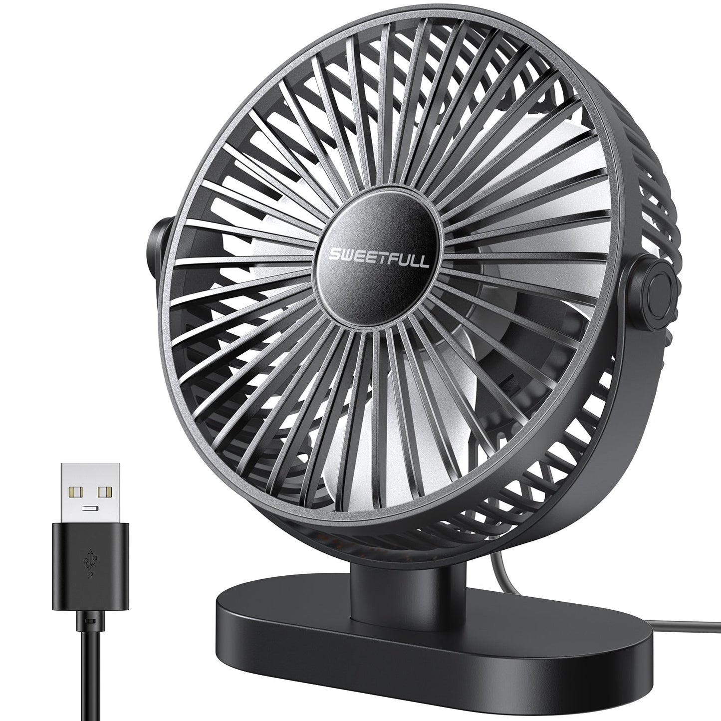 6.5 Inch Portable USB Desk Fan for Home, Office, Car, and Travel
