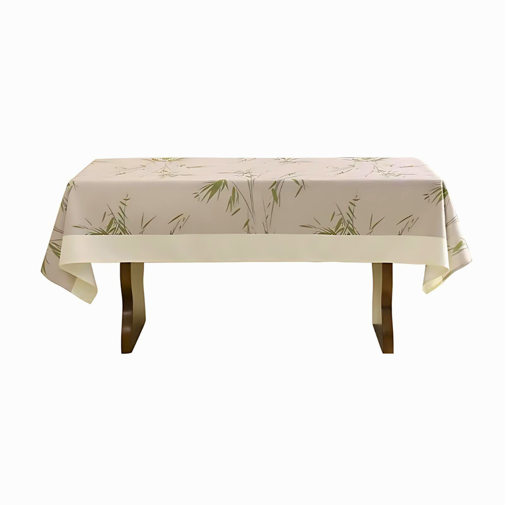 Tranquil Bamboo-Design Table Cover for a Peaceful Dining Experience
