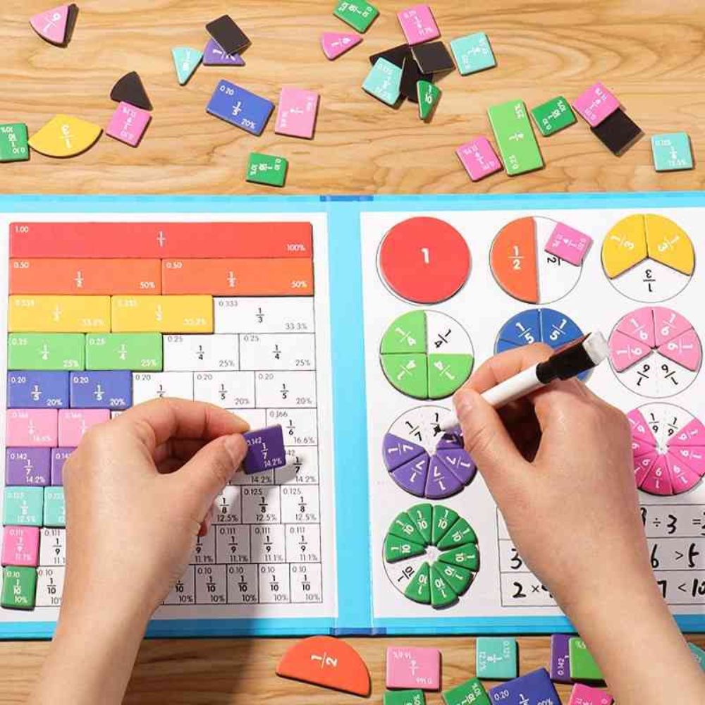 Interactive Magnetic Fraction Learning Set for Kids