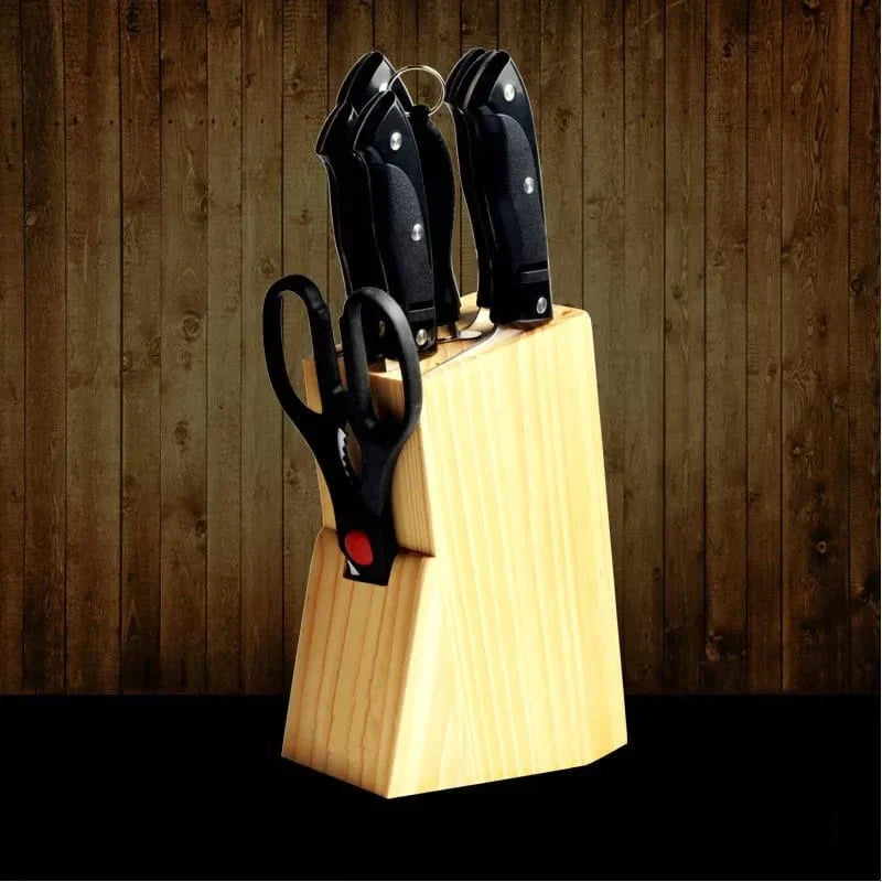 Essential 7-Piece Kitchen Knife Collection with Stand