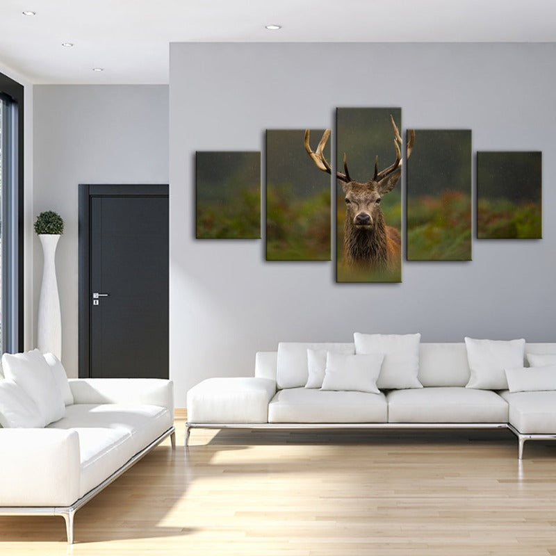 Serene Forest Friends - 5 Piece Canvas Art Set