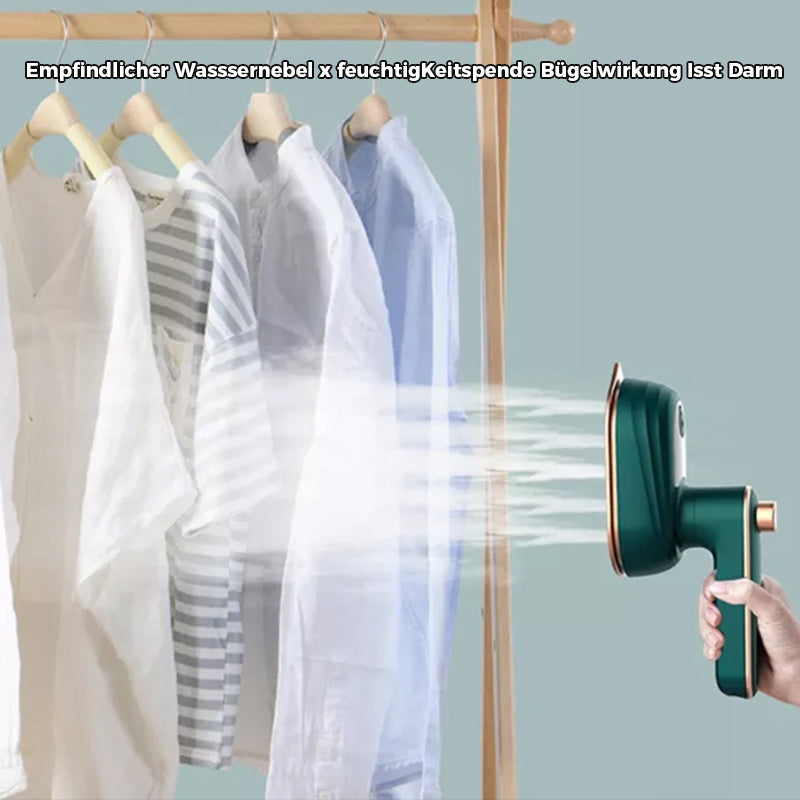 Portable 2-in-1 Steamer for Dry and Steam Ironing | 30s Heat-Up, 50ml Tank | Precision Tip for Collars & Cuffs