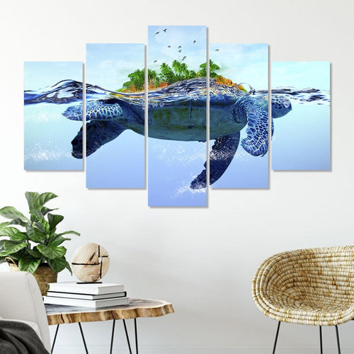 Canvas Wall Art of a Stunning Aquatic Turtle