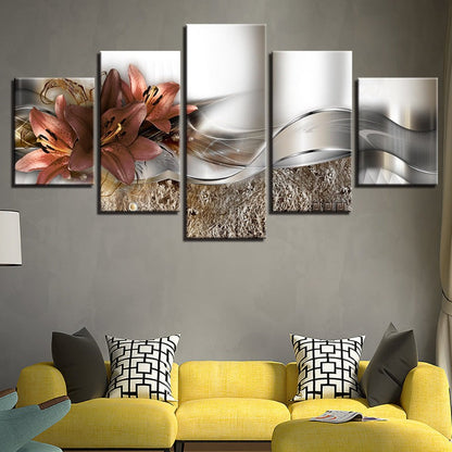 Vibrant Tulip Canvas Art Set - 5 Piece Floral Décor