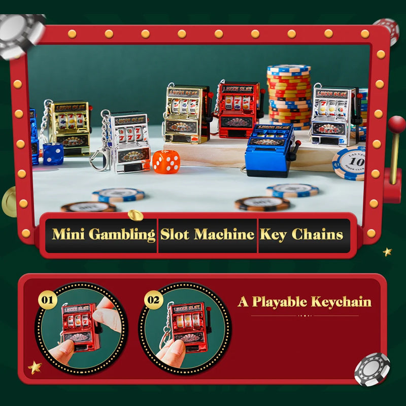 Slot Machine Keychain – Fun Novelty Accessory