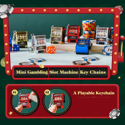 Slot Machine Keychain – Fun Novelty Accessory