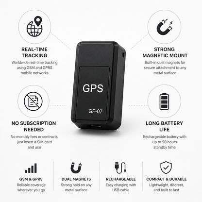 Ultra-Compact GPS Tracker with 90-Hour Battery Life
