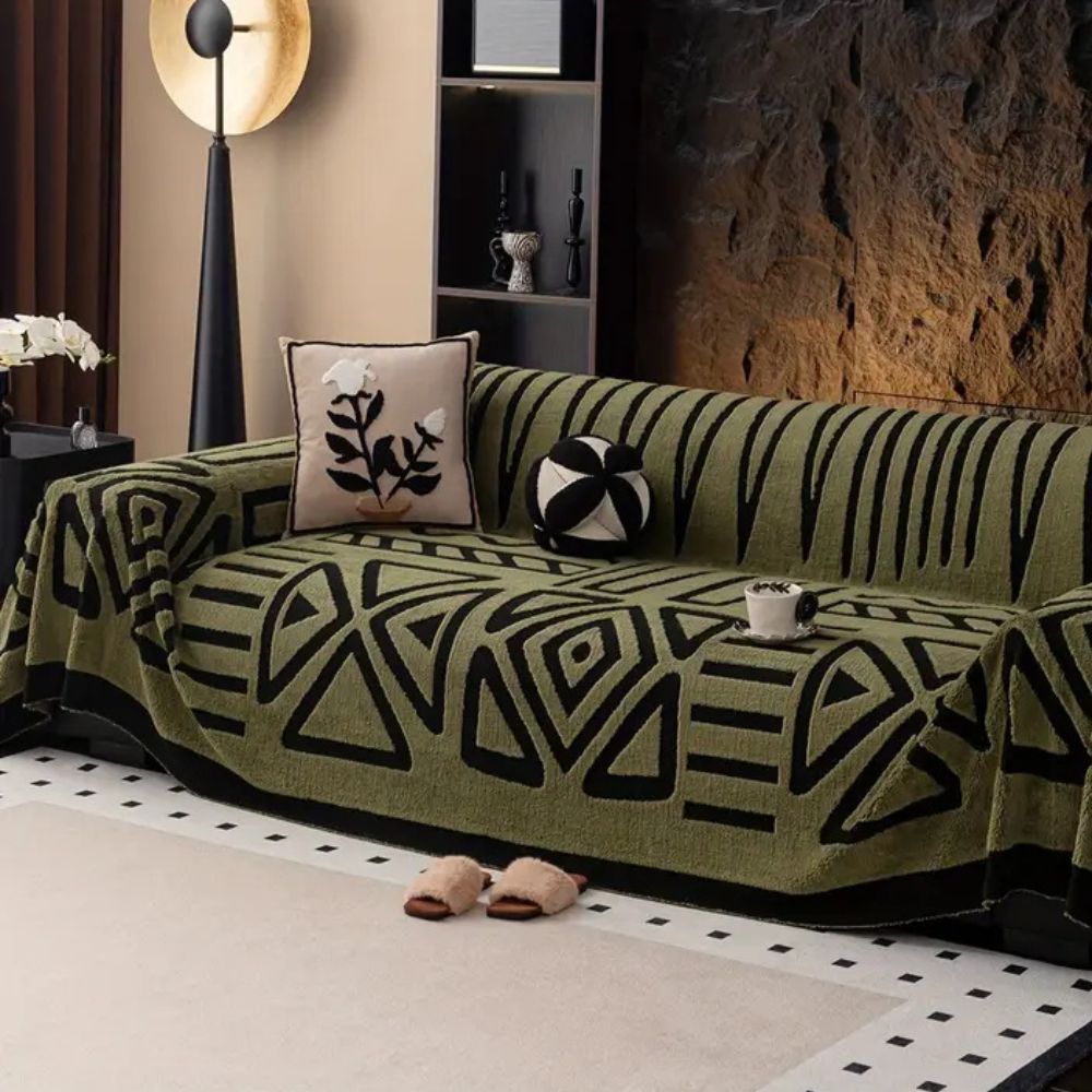 Plush Non-Slip Sofa Cover in Modern Design for Urban Spaces