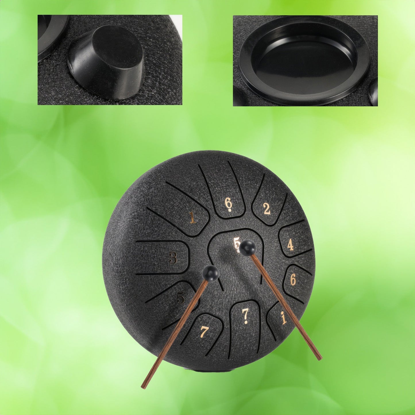 6-Inch Steel Tongue Drum with 11 Musical Notes