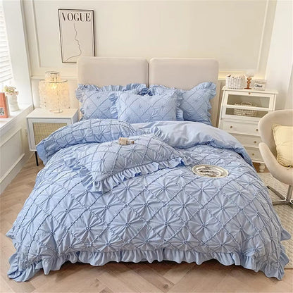 Charming Cotton Ruffled Bedding Collection | 4-Piece Set