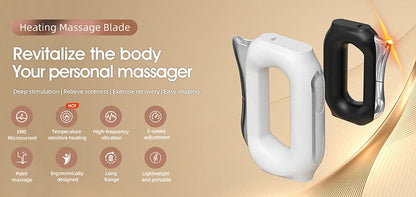 Electric Muscle Scraper with Heat – Fascia Massage Tool, Vibration & Microcurrent